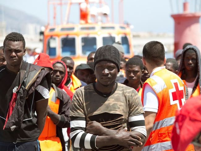 Migrantes rescatados. Motril (Granada)