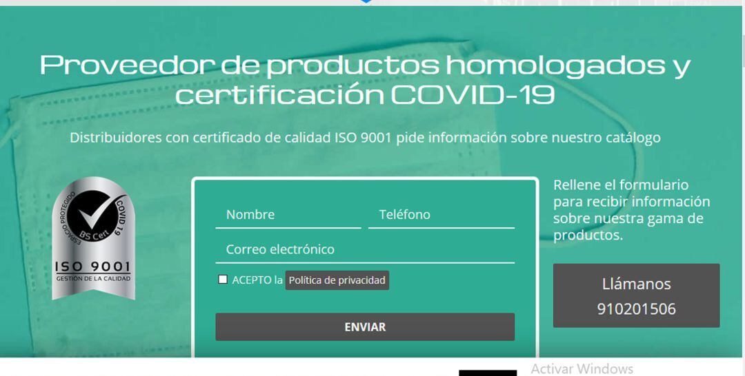 La empresa ha obtenio el certificado de calidad covid-19