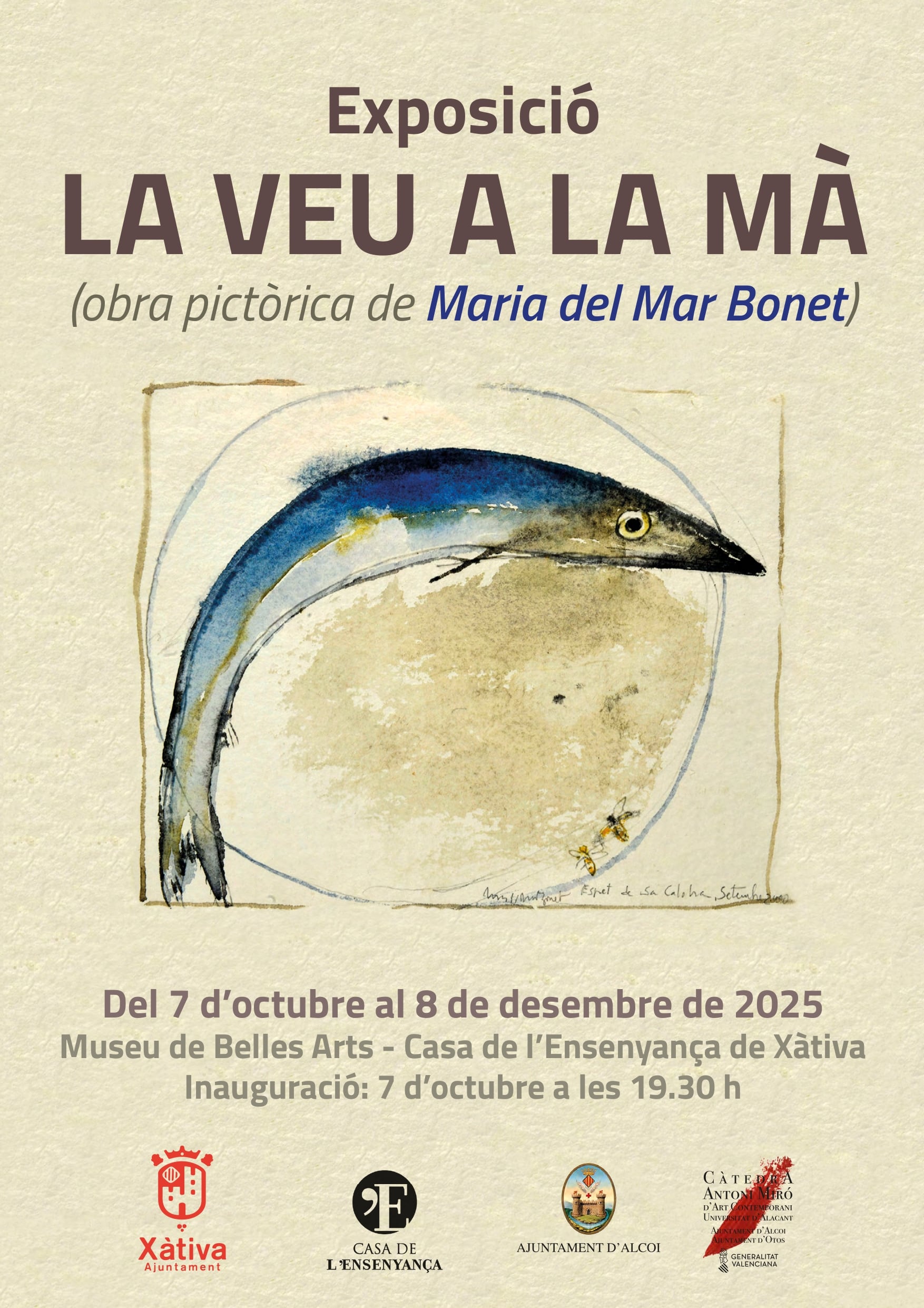 Cartel de la exposición en Xàtiva