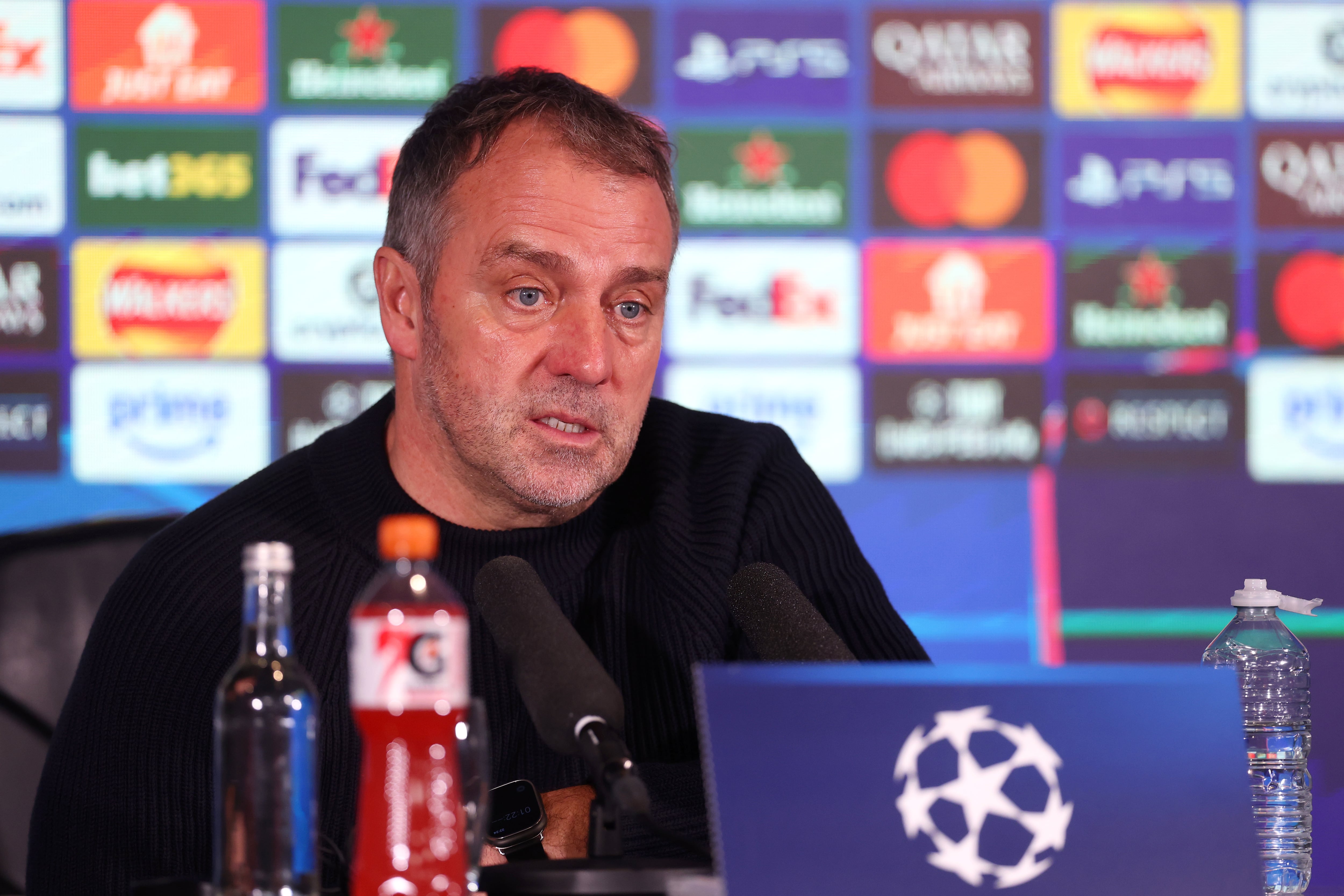 Hansi Flick, entrenador del Barça, en sala de prensa