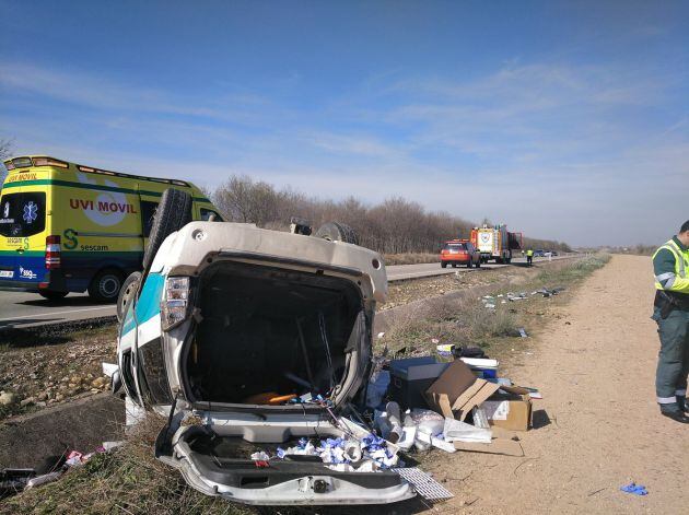 Accidente de tráfico el pasado 12 de marzo en N320 Cabanillas