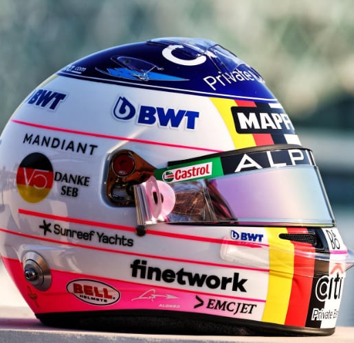 El casco con el que Fernando Alonso homenajeará a Sebastian Vettel