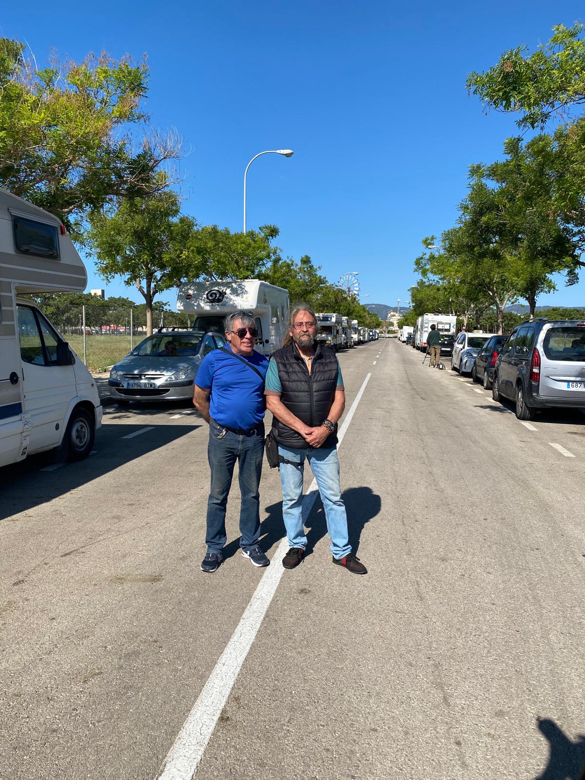 Residentes en caravanas en Palma