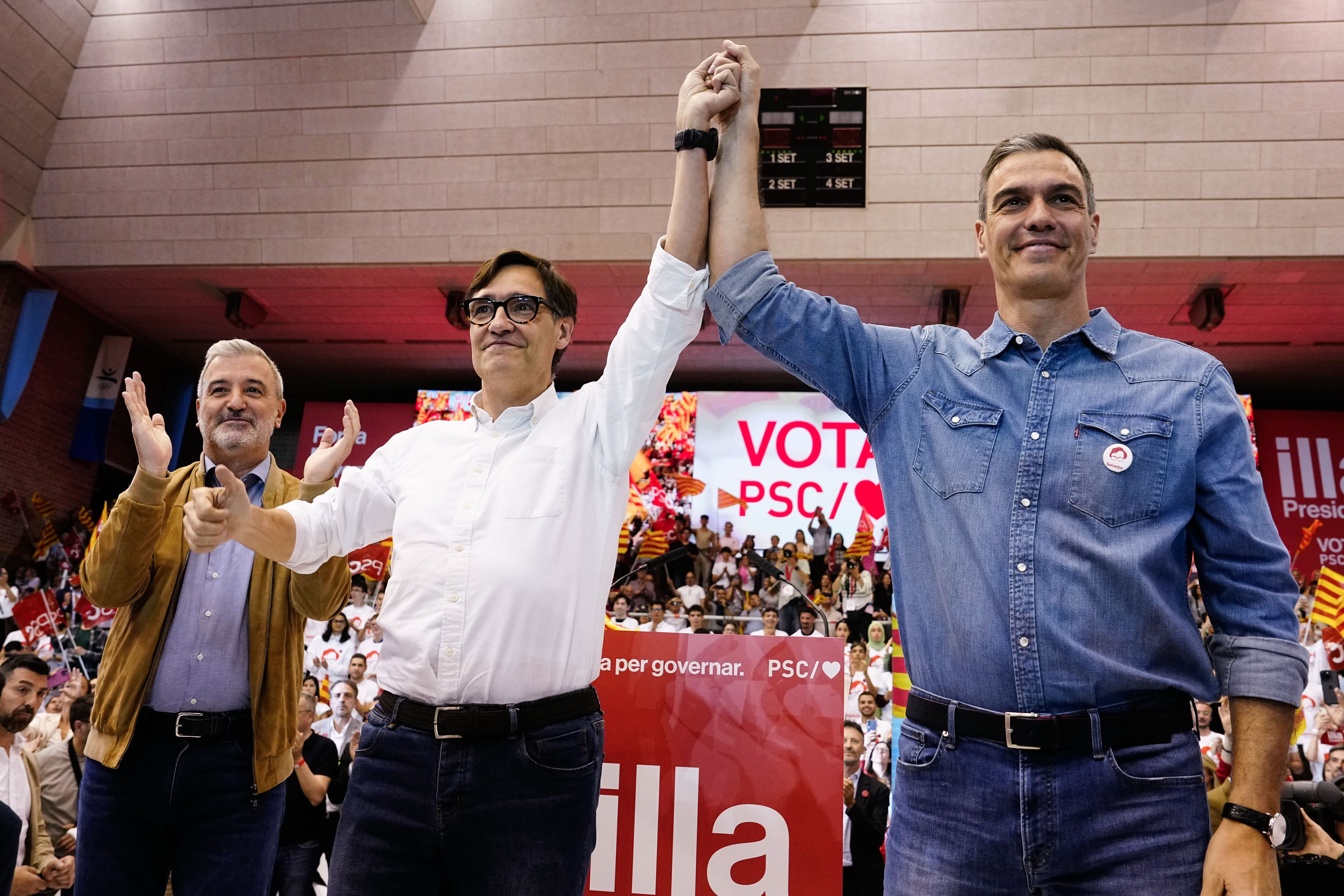 Salvador Illa amb Pedro Sánchez