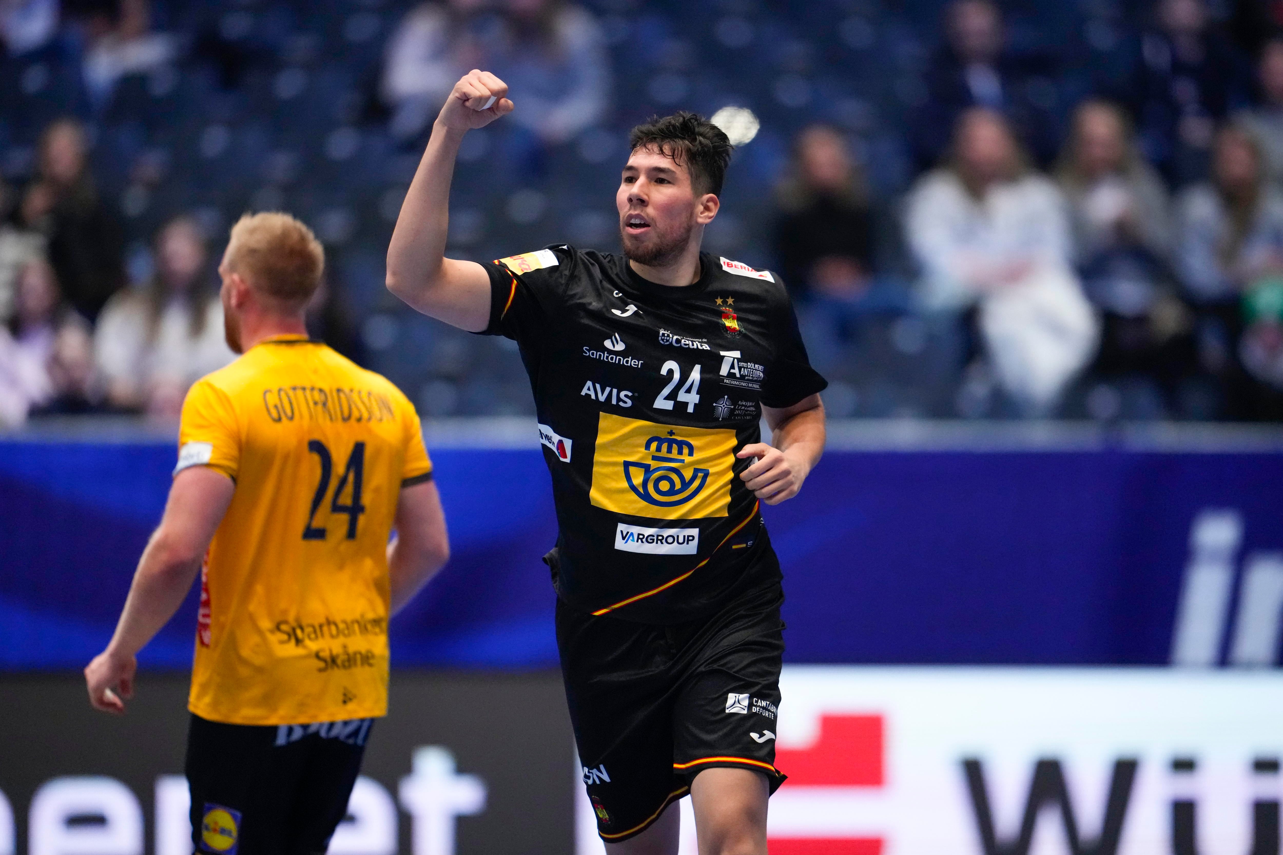 Fornebu (Norway), 20/01/2025.- Spain&#039;s Daniel Dujshebaev Dovichebaeva gestures during the 2025 IHF Men&#039;s Handball World Championship preliminary round match between Sweden and Spain, in Oslo, Japan, 20 January 2025. (Balonmano, Japón, Noruega, España, Suecia) EFE/EPA/Beate Oma Dahle NORWAY OUT
