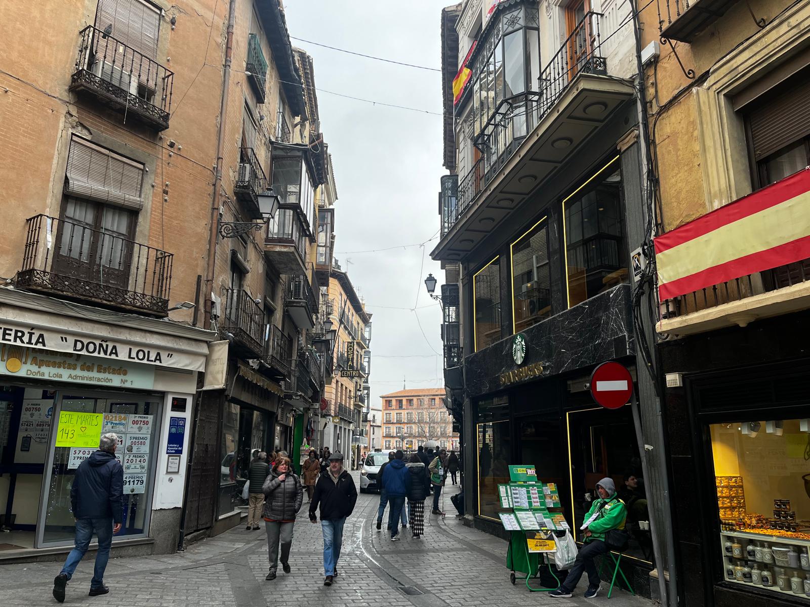 Imagen de archivo de la Calle Ancha o Calle Comercio de Toledo