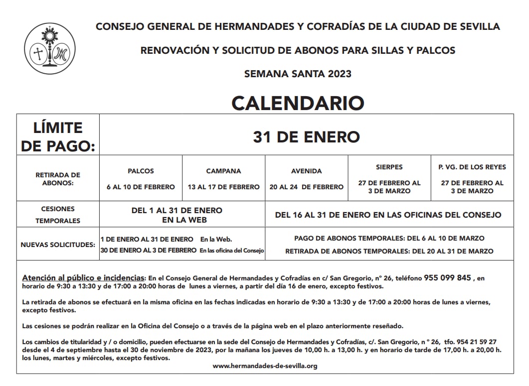 Fechas para la renovación y solicitud de abonos de sillas en la Carrera Oficial