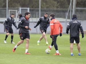 La plantilla ha comenzado a preparar el próximo encuentro de liga con el Mallorca