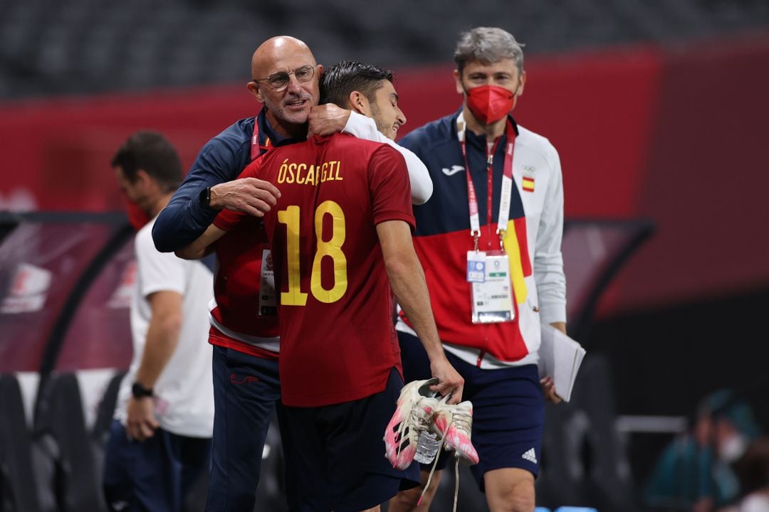 Luis de la Fuente en el partido España - Australia