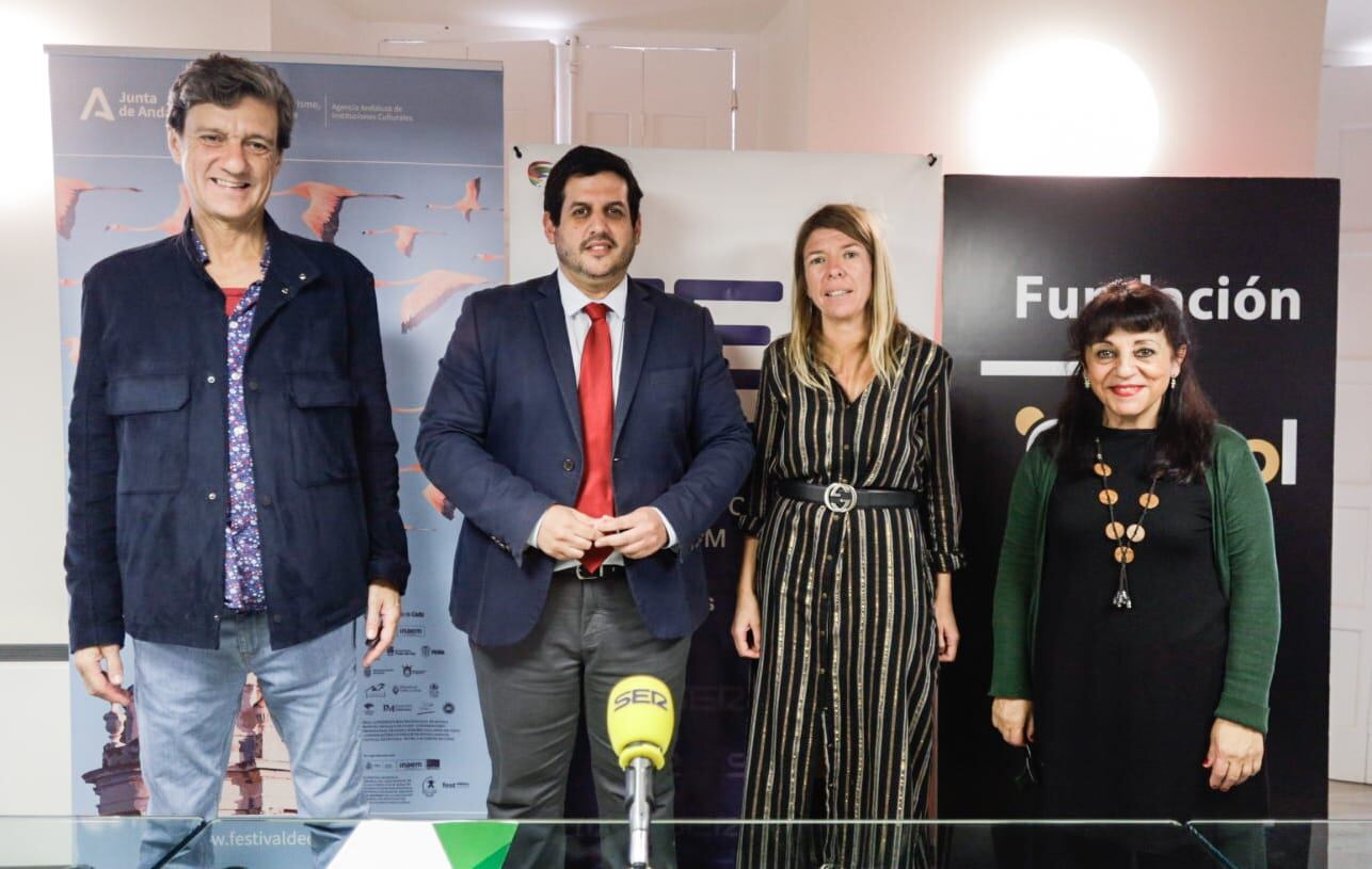 Manuel Ferrand, Jorge Vázquez, María del Mar Díez, y Julia Oliva, en el programa especial con motivo del Festival de Música Española de Cádiz