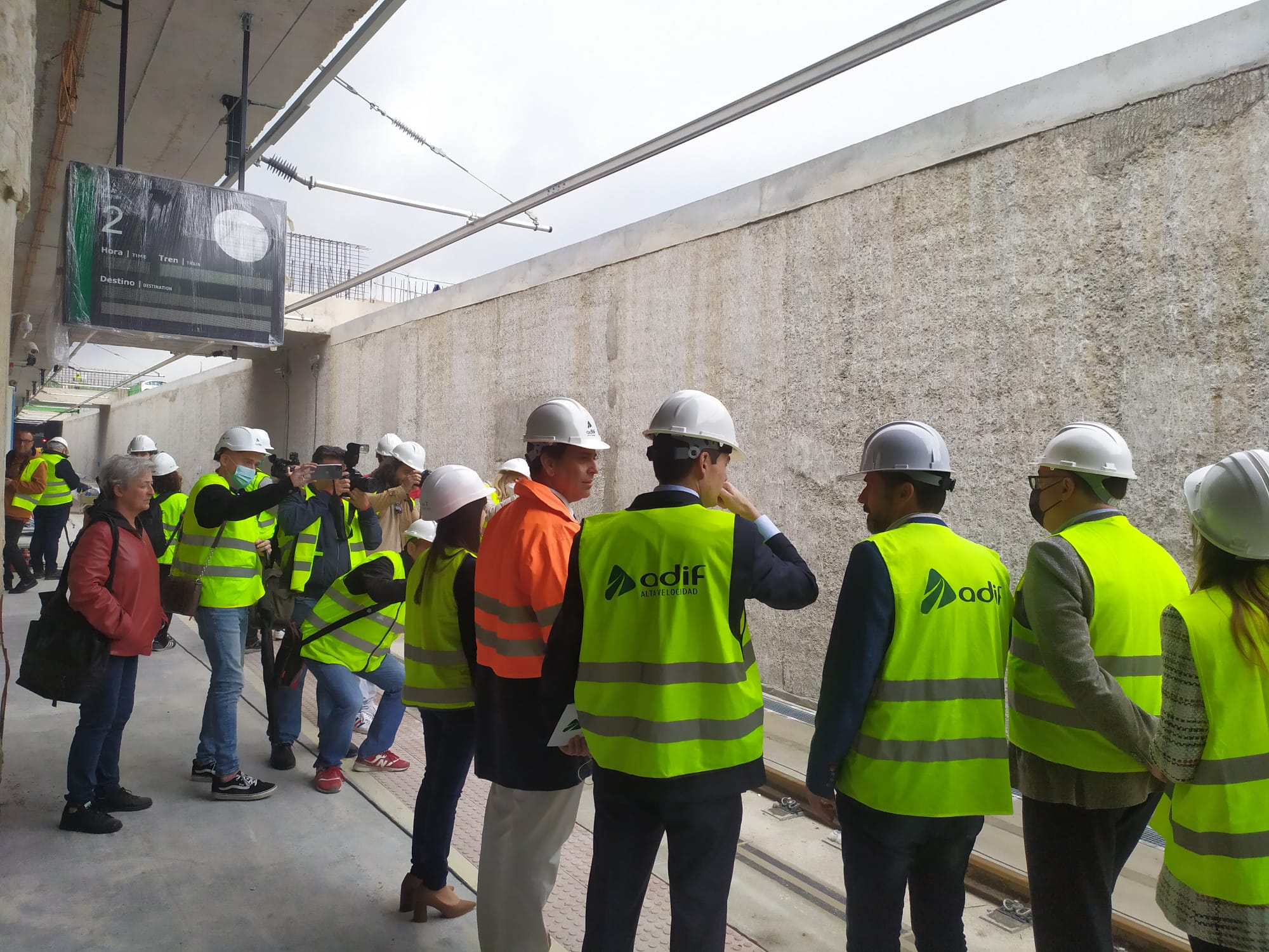 Visita a las obras de la primera fase del soterramiento de la Alta Velocidad en Murcia