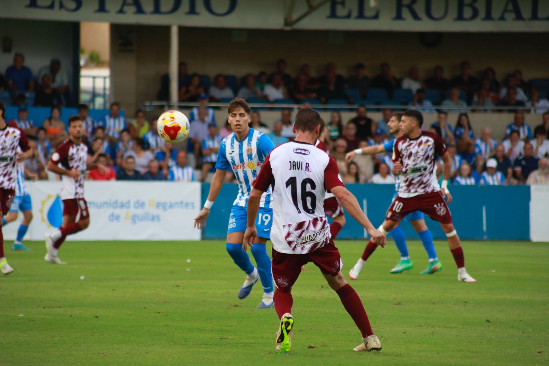 Javi Rodríguez en un lance del partido ante el Águilas