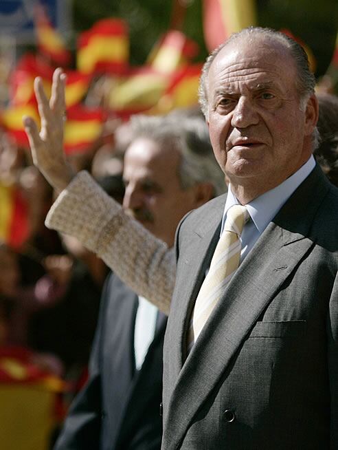 El Rey hoy durante su viaje a Melilla