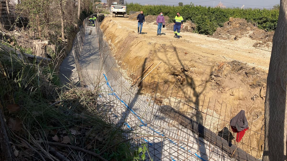 Obras en la acequia Benetúcer