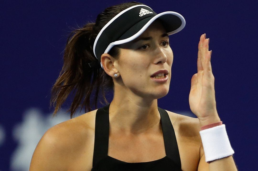 Garbiñe Muguruza, durante el partido ante el WTA Elite Trophy