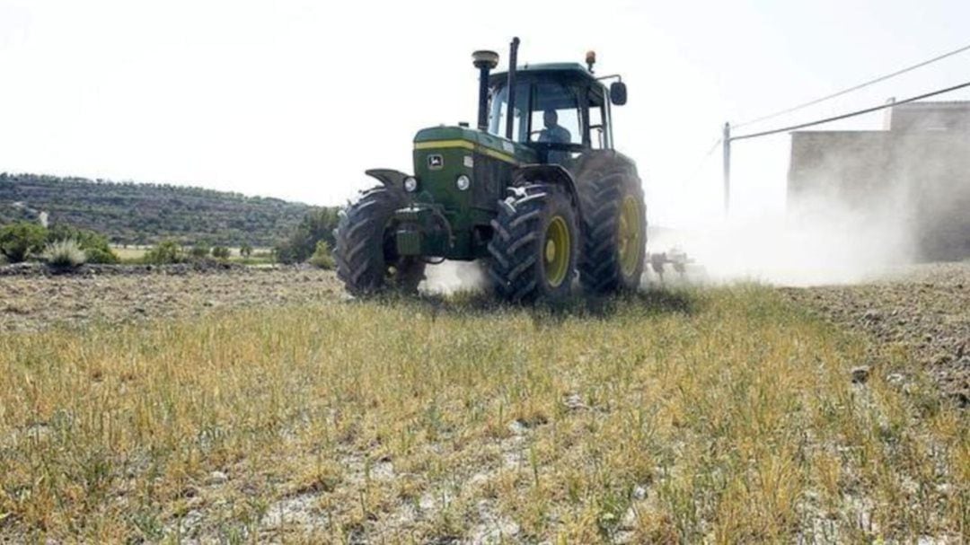 Agricultor trabajando.