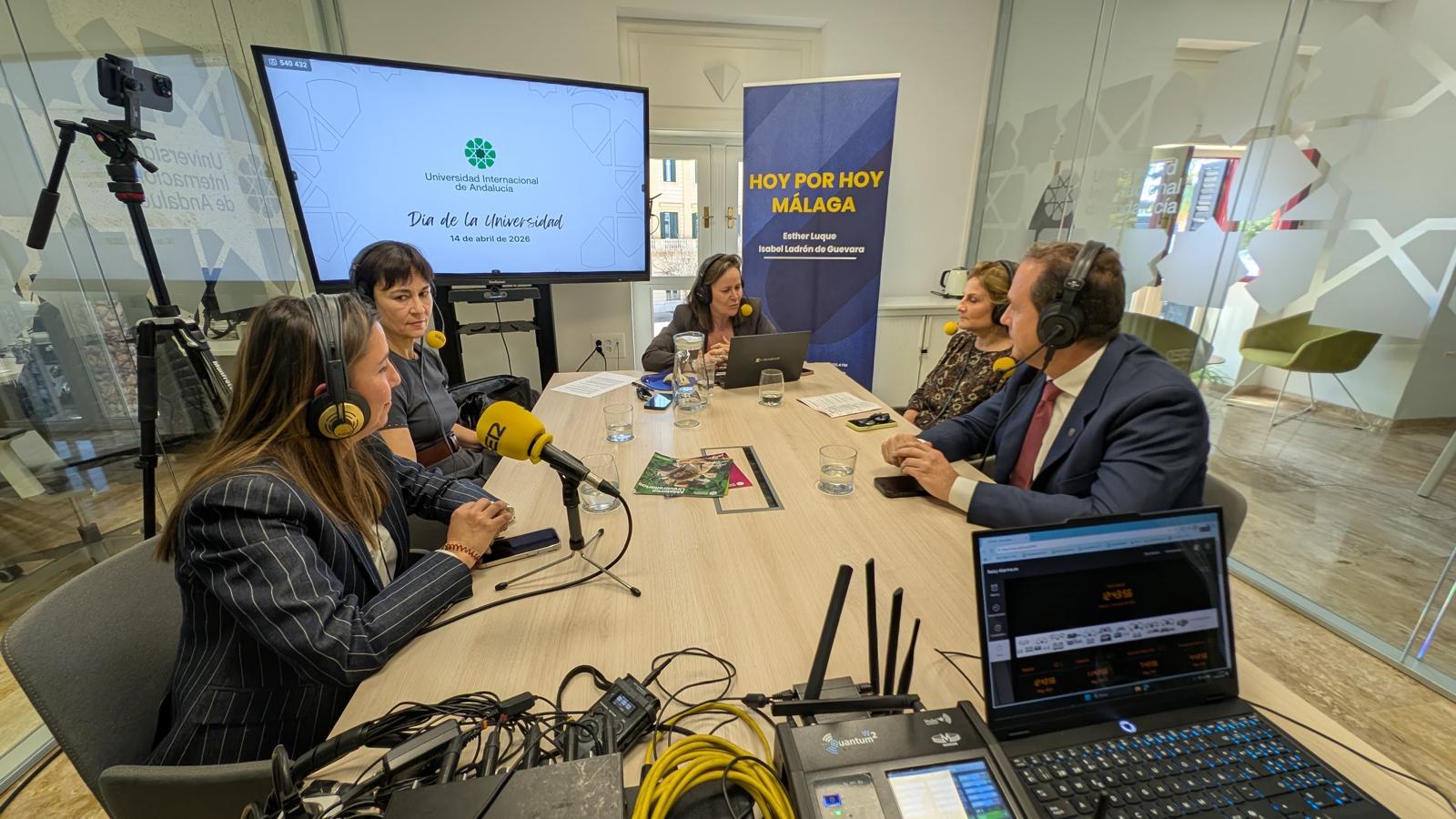 Programa en directo desde la UNIA con la presencia del  rector José Ignacio García y la directora de la Sede Tecnológica de Málaga, Concha Travesedo, entre otros invitados