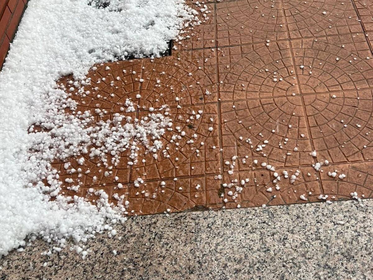 Impresionante granizada en Guadalajara: el tamaño del pedrisco se asimilaba a una moneda de 2 euros