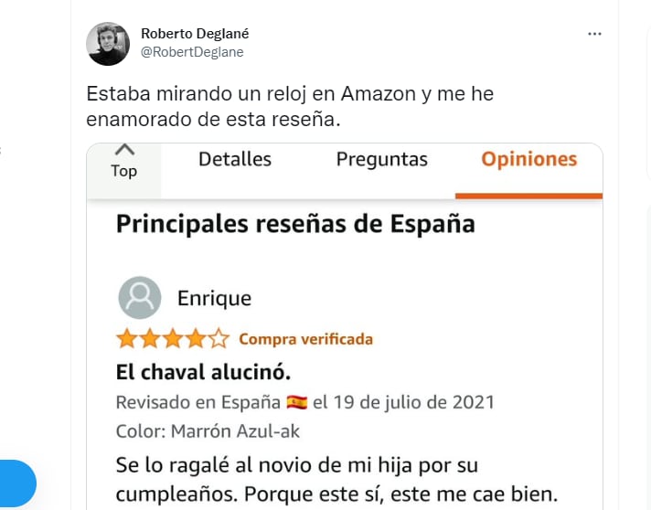 Reseña en Twitter.