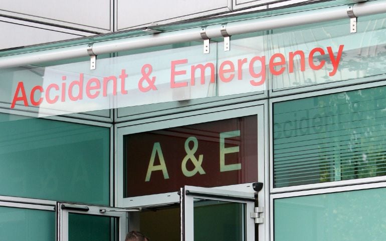 La entrada a las emergencias de un hospital del centro de Londres