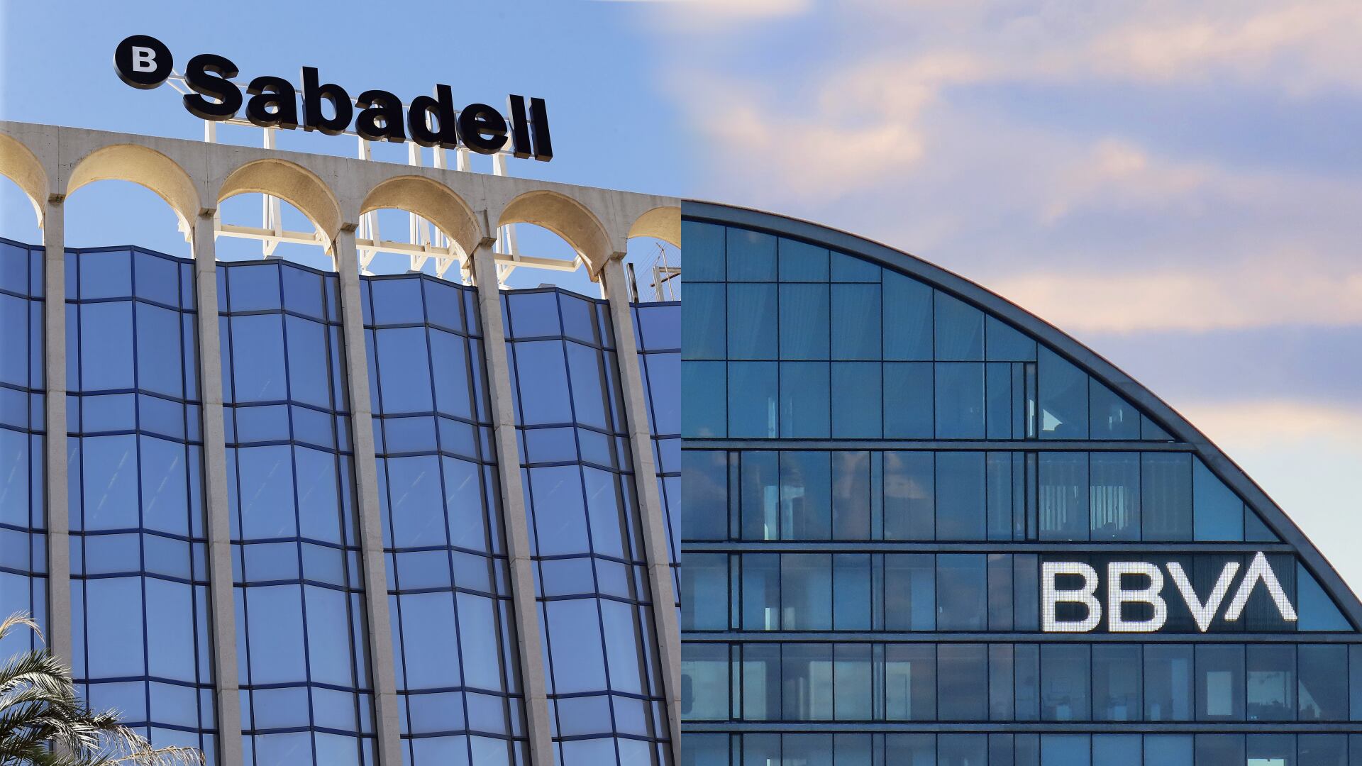 Sedes del Banco Sabadell y del BBVA