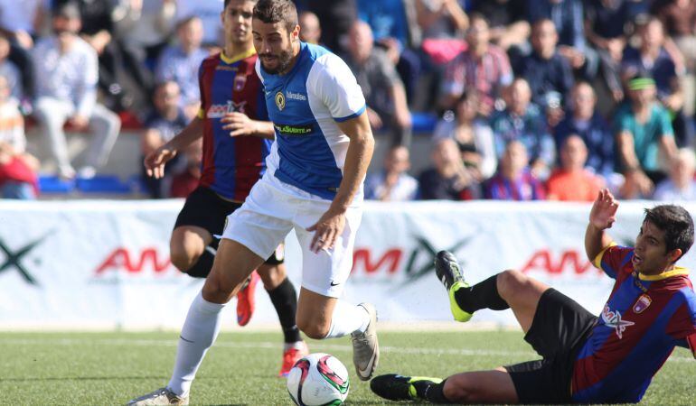 Mariano en el partido frente al Eldense