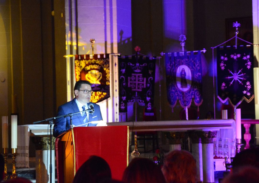 Pedro García, presidente de la Junta Central de Comparsas de Moros y Cristianos de Elda y pregonero de la Semana Santa