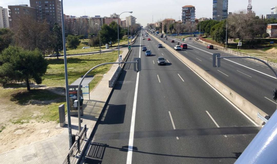 Semáforos en la entrada a Madrid por la A5