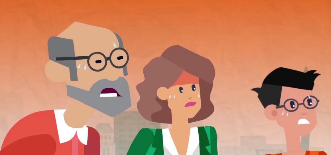 Fotograma d'un vídeo divulgatiu de l'Ajuntament de Barcelona sobre el canvi climàtic i el Pla Clima del consitori