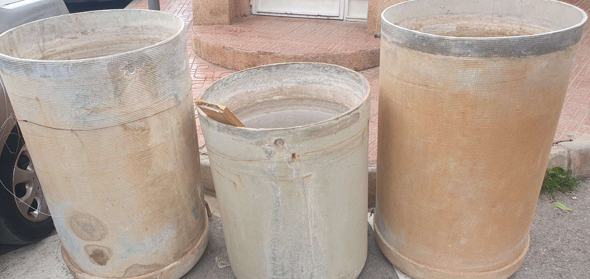 Tuberías de amianto en las calles de Águilas