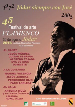 Cartel del 45 Festival de Arte Flamenco de Jódar