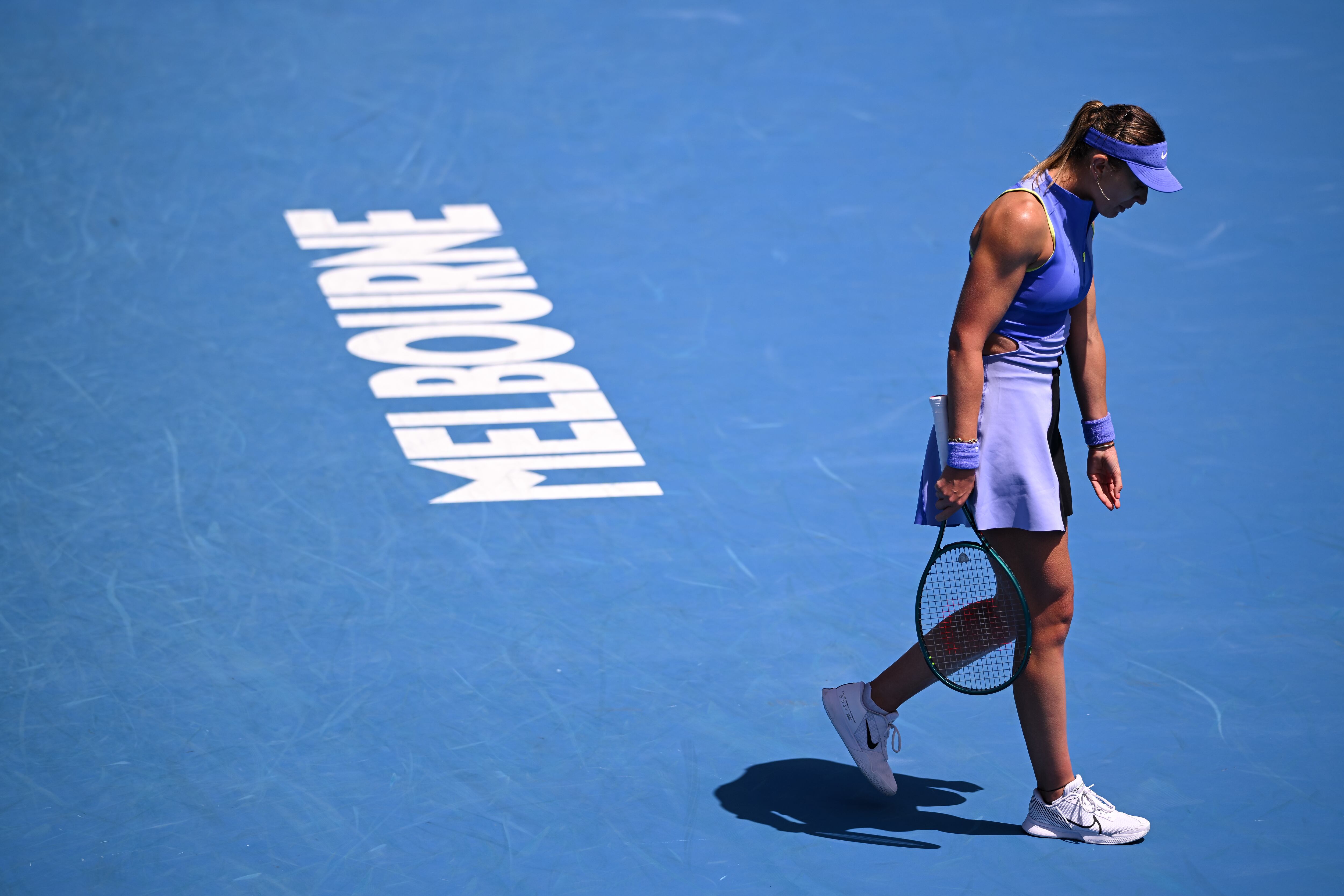 Paula Badosa disputa el partido contra Oksana Selekhmeteva en Australia