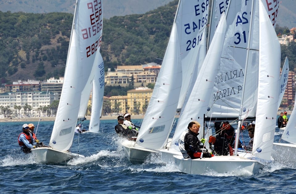 Una de las mangas de la Copa de España de Snipe-Trofeo SM El Rey.