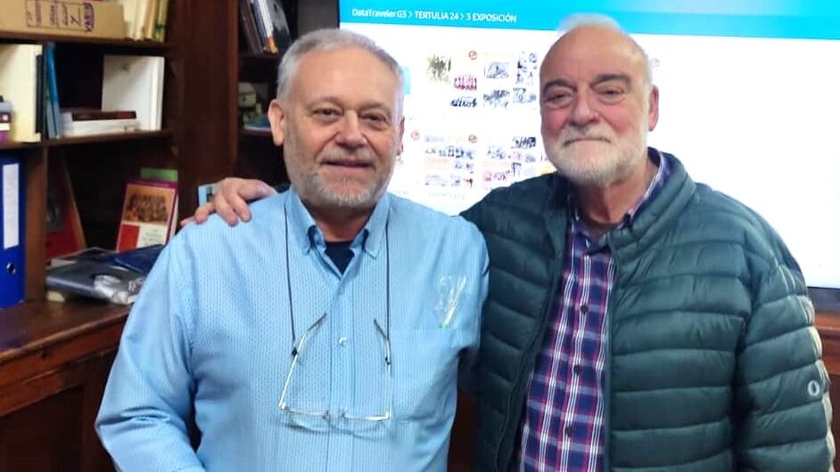 Juan Vera y Roberto Valero, presidente y ex presidente La Tertulia.