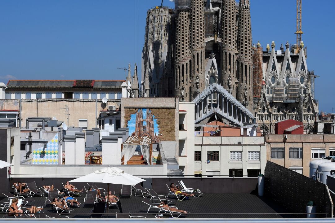 Imagen de archivo de la terraza de un hotel cercano a la Sagrada Familia de Barcelona