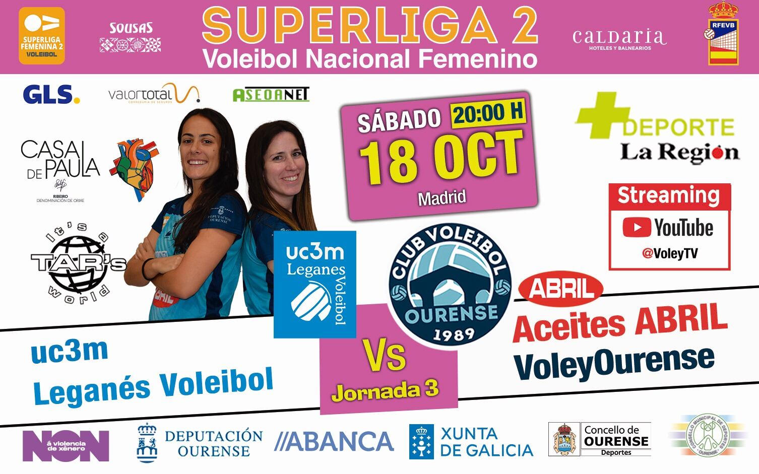 3ª Jornada de Superliga 2 para Voleyourense