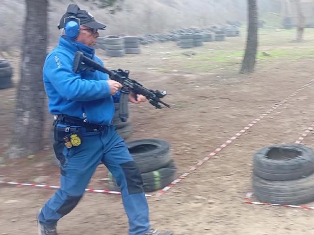 Óscar Aladrén durante la competición