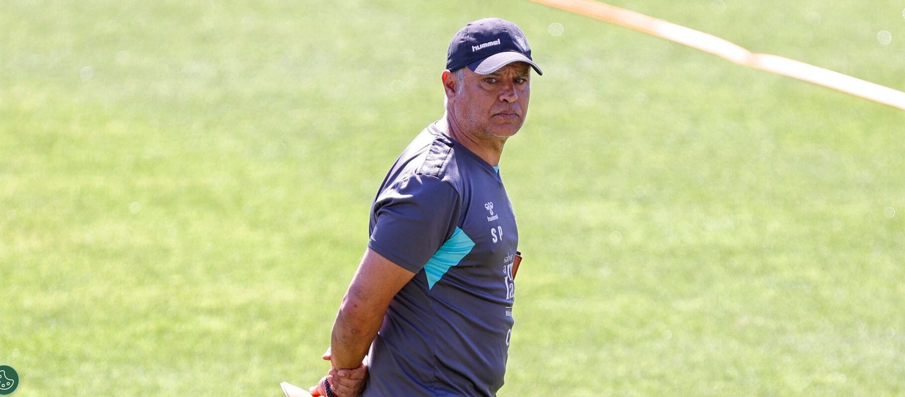 Sergio Pellicer, en un entrenamiento del Málaga