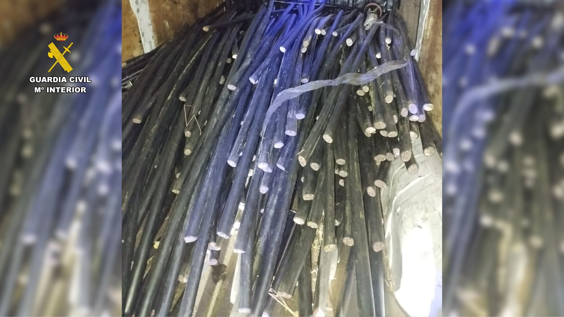 Cables de cobres sustraídos por la Guardia Civil