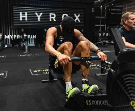 Nahuel Galván en una competición de Hyrox