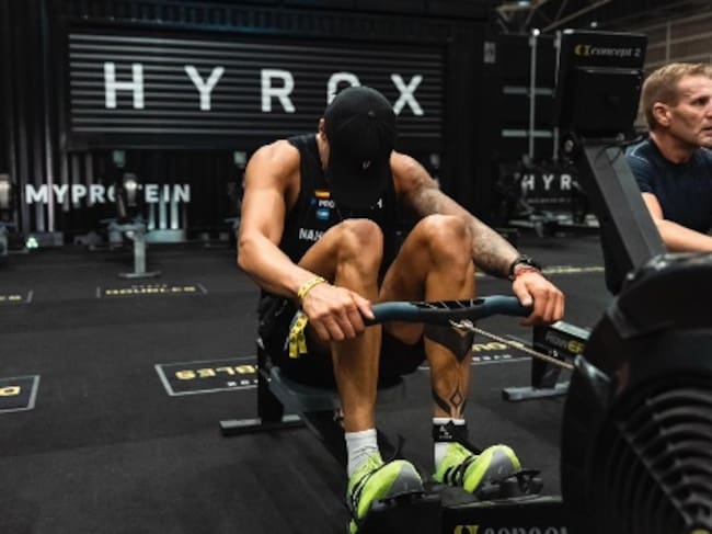 Nahuel Galván en una competición de Hyrox