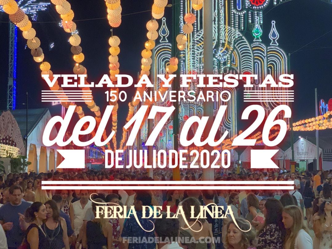 Un cartel anunciador de la Velada y Fiestas 2020, extraído de la werb linense &#039;feriadelalinea.com&#039;.