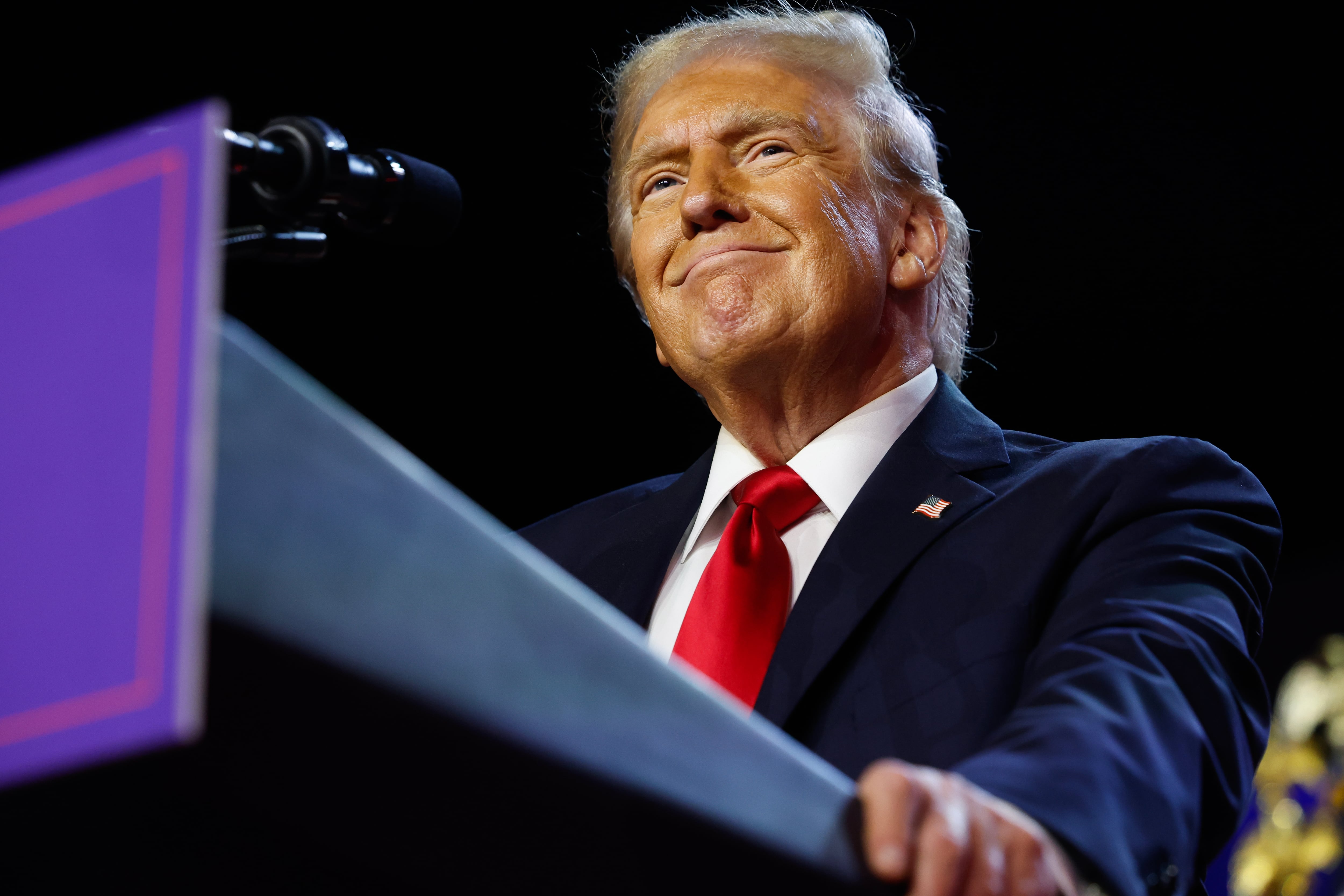 El presidente electo de EEUU, Donald Trump, durante su discurso tras la jornada electoral