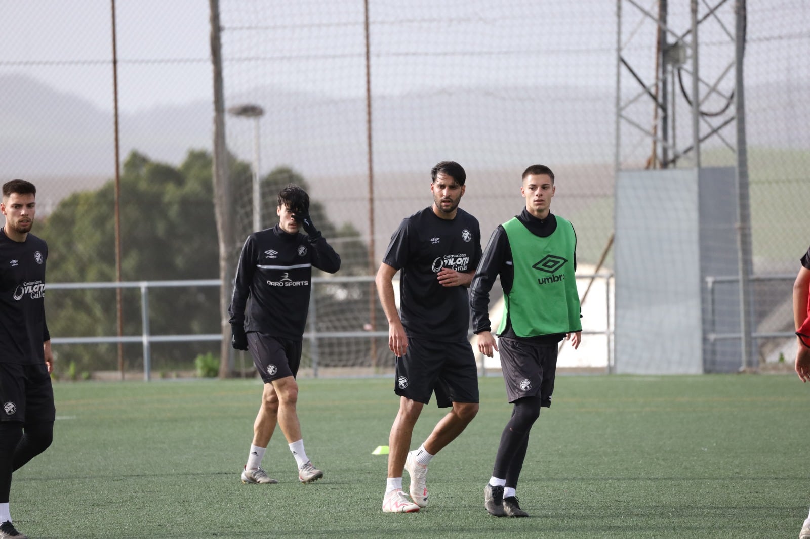 Alberto Durán en la sesión de entrenamiento del Xerez DFC