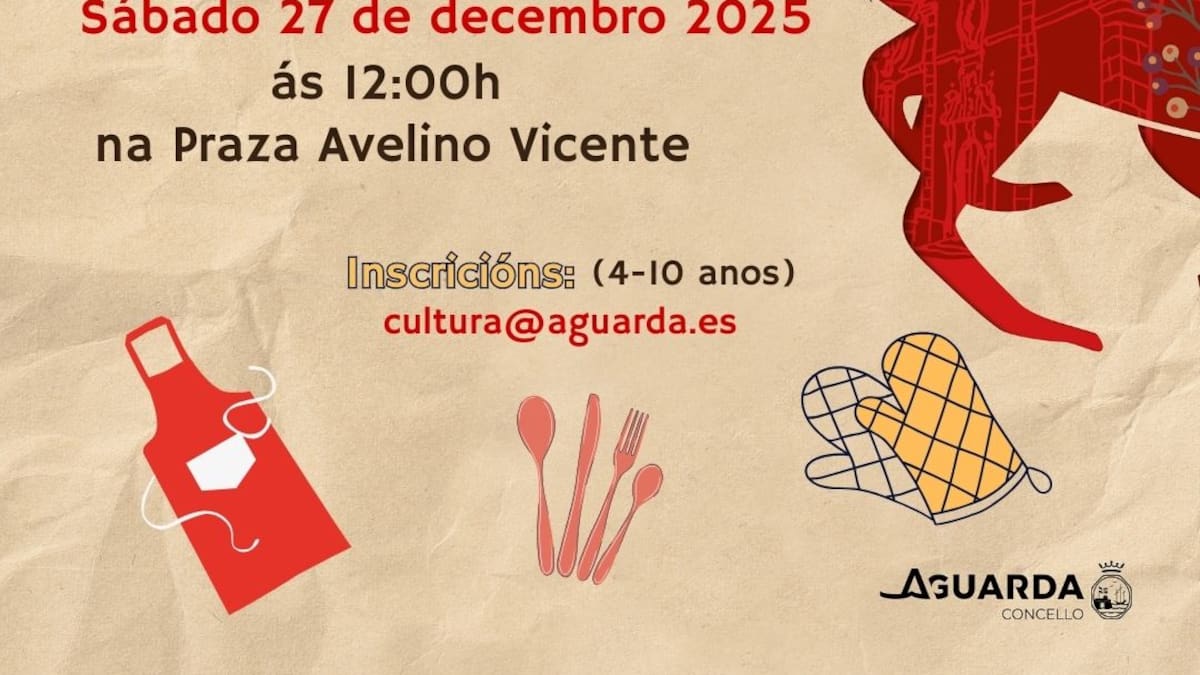 Un taller de Navidad enseña a los pequeños de A Guarda a hacer sus propios postres