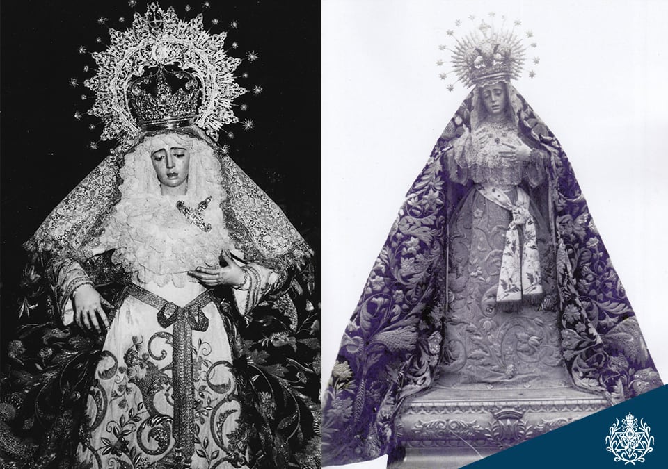 Imágenes de archivo de la Virgen de la Estrella luciendo la saya blanca