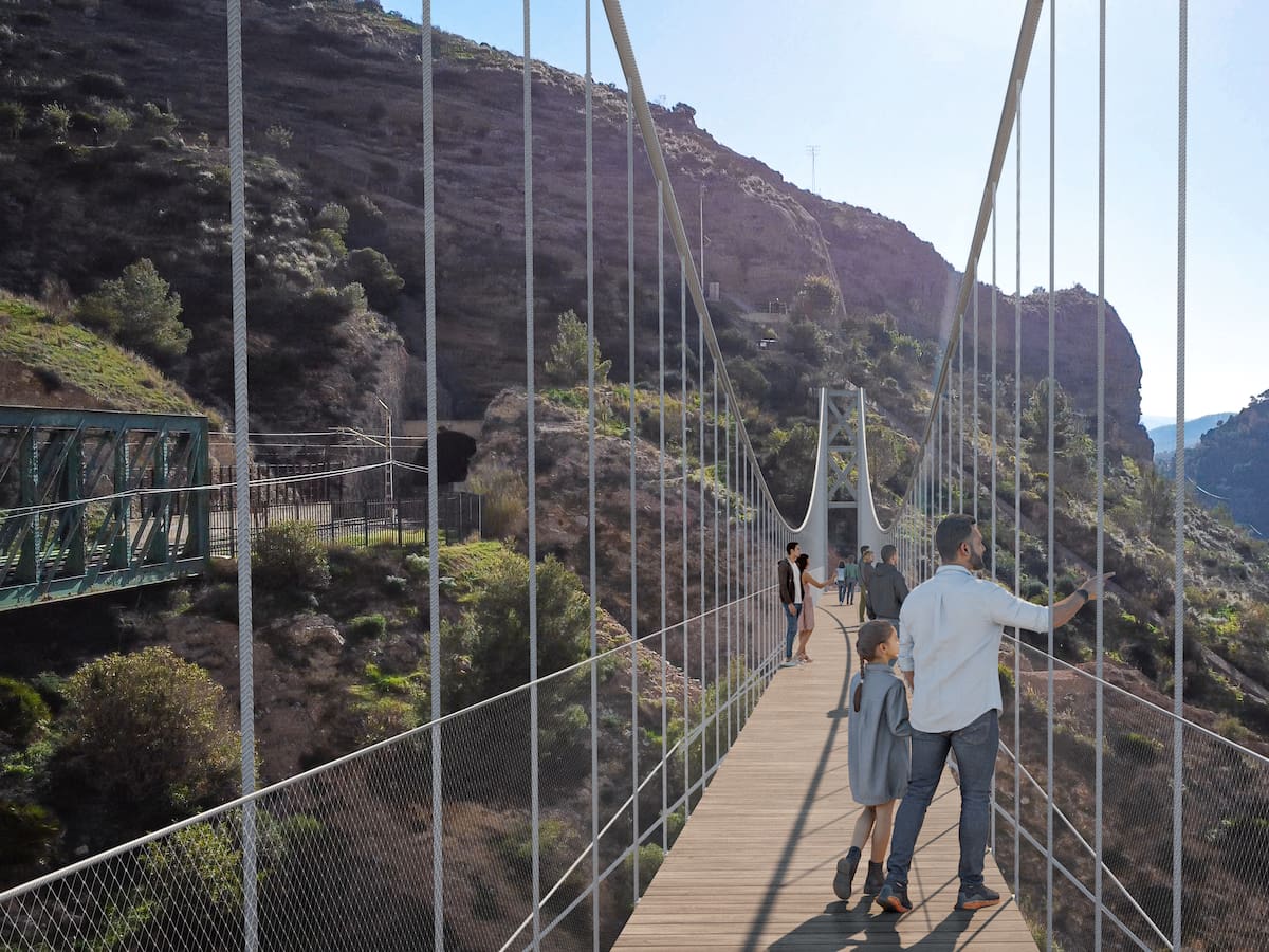 El Caminito del Rey ampliará su recorrido con el puente colgante peatonal más largo de España: 110 metros