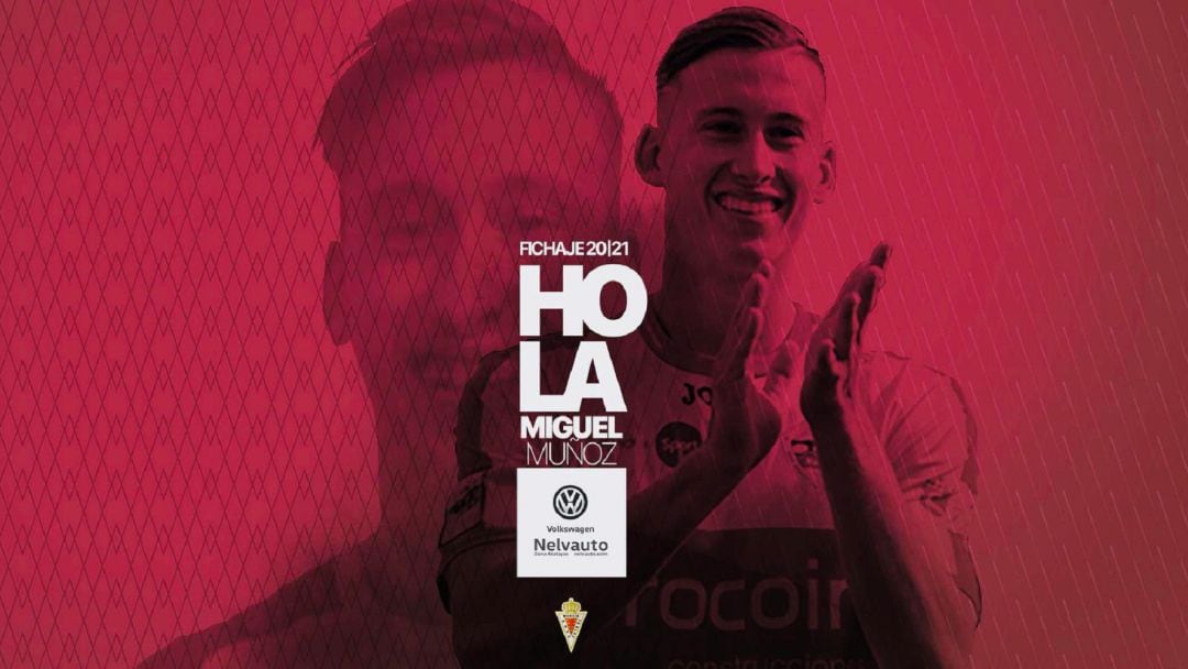 Miguel Muñoz en el cartel de presentación del club