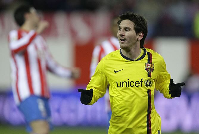 Leo Messi volvió loca en todo momento a la defensa del Atlético de Madrid