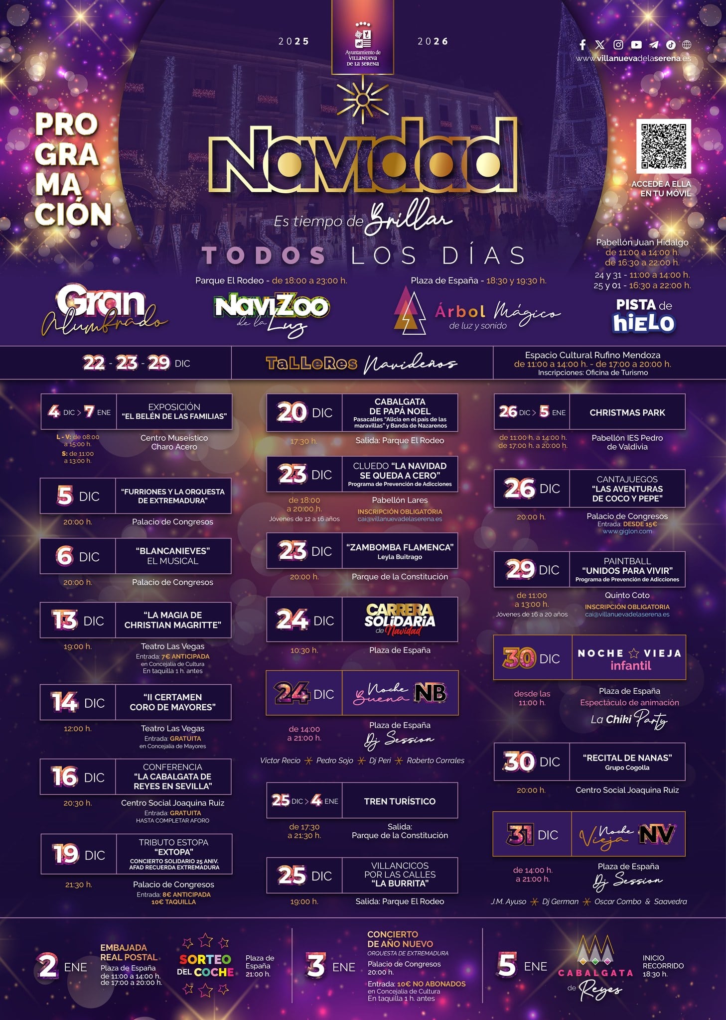 En marcha el programa de actividades de la campaña “Navidad, es tiempo de brillar” en Villanueva